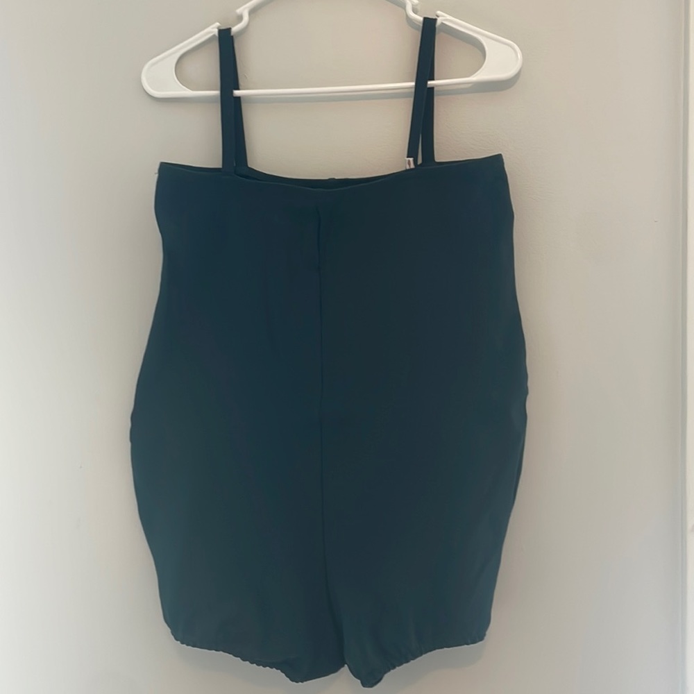 RubiaWear M emerald green ballet warm up romper